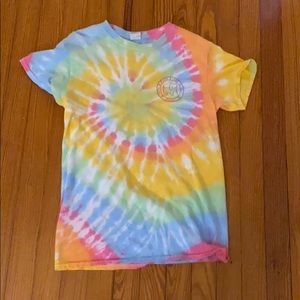 Tie dye multicolor puppy love tshirt